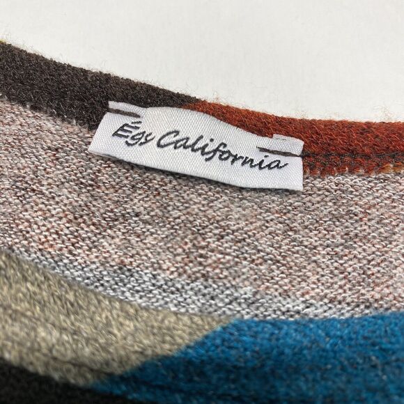 Egs California Fit & Flare Dress Sz Medium Colorful Stripes Colorblock Stretchy - Picture 8 of 11